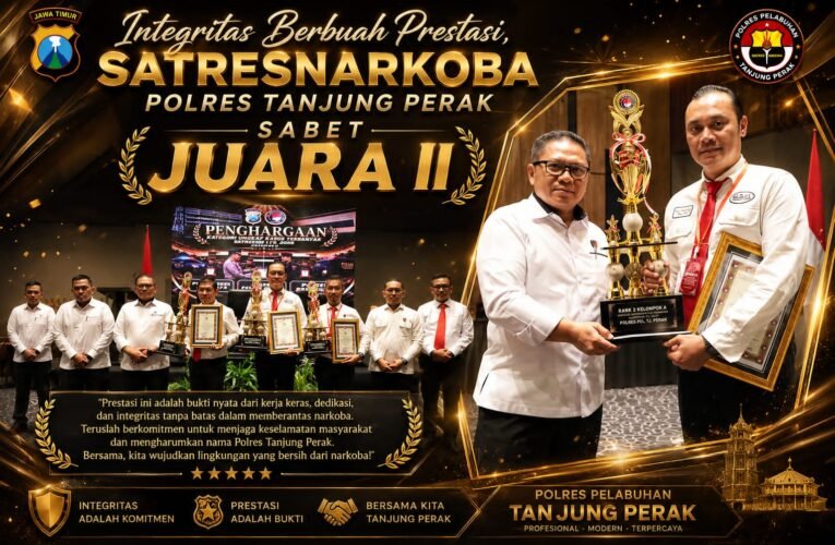 Integritas Berbuah Prestasi, Satresnarkoba Polres Tanjung Perak Sabet Juara II