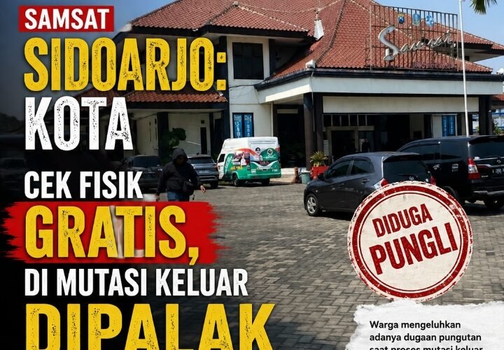 Samsat Sidoarjo:Kota  Cek Fisik Gratis, Di Mutasi Keluar Dipalak 200 Ribu