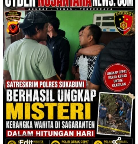 Satreskrim Polres Sukabumi berhasil Ungkap Misteri Kerangka Wanita di Sagaranten dalam Hitungan Hari