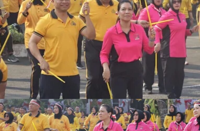 Polrestabes Surabaya dan Masyarakat Meriahkan HUT ke-81 RI Lewat Olahraga dan Lomba Tradisional