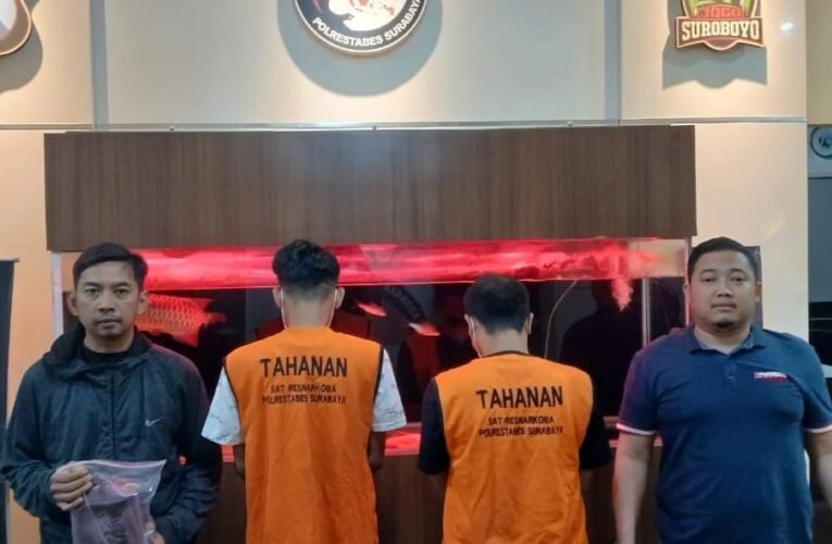 Satresnarkoba Polrestabes Surabaya Amankan 2 Pengedar Sabu, 250,16 Gram Barang Bukti Disita