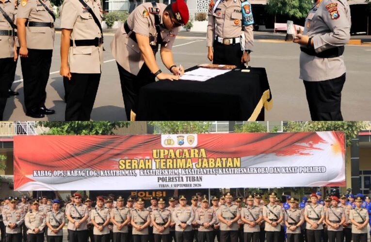 Kombes Pol Jazuli Dani Irawan, Pimpin Sertijab di Sejumlah Jajaran Pejabat Utama Polresta Tuban
