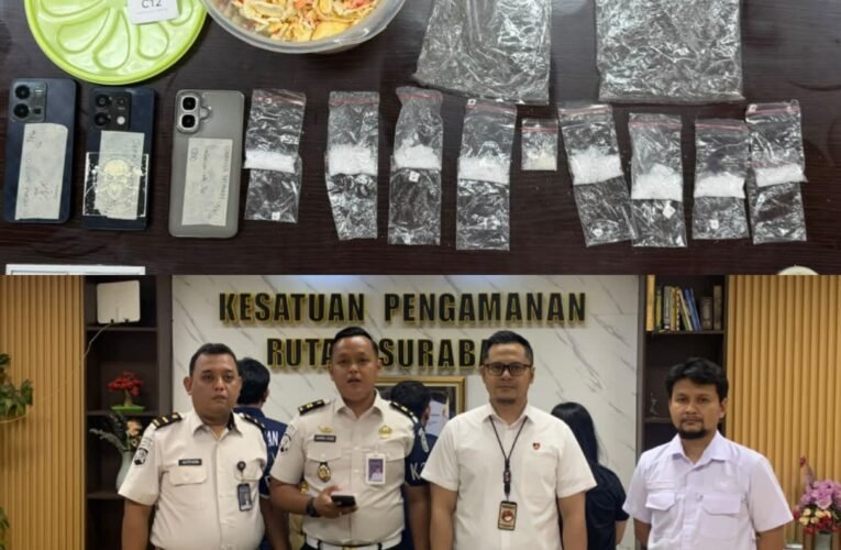 Petugas Rutan Kelas I Surabaya Kembali Gagalkan Upaya Penyelundupan 9 Pocket Narkotika Jenis Sabu