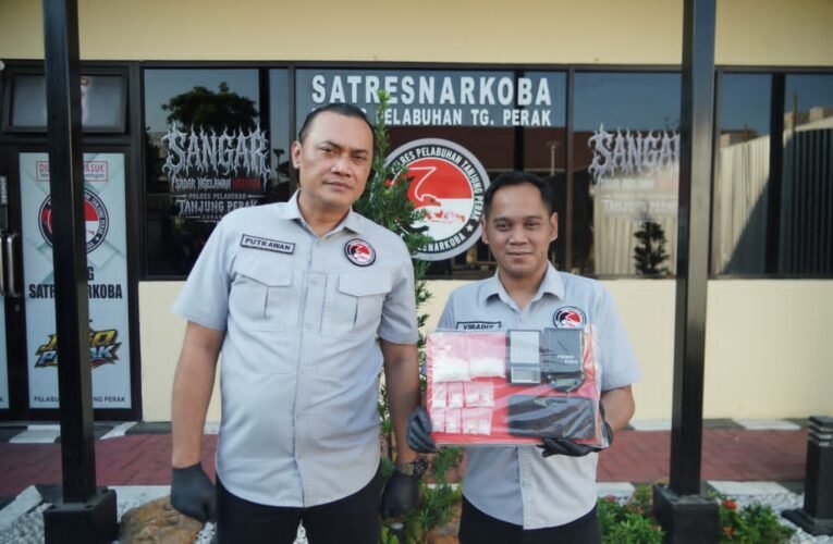 SatResnarkoba Polres Tanjung Perak Amankan Pengedar Sabu di Kenjeran, 65,51 Gram Barang Bukti Disita