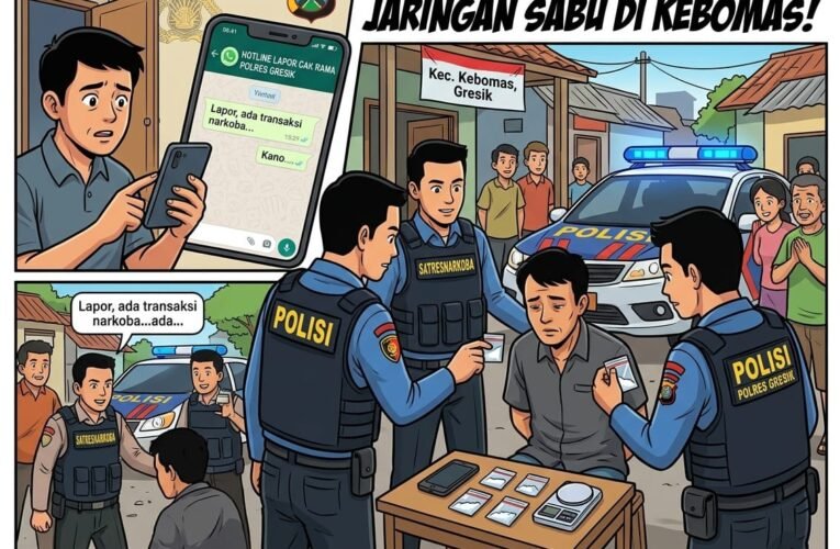 Hotline ‘Lapor Cak Rama’ Jos Manjur, Polres Gresik Ringkus Tiga Pengedar Sabu