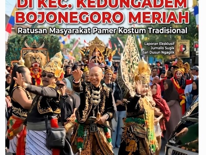 Karnaval Budaya di Kec. Kedungadem Bojonegoro Meriah, Ratusan Masyarakat Pamer Kostum Tradisonal