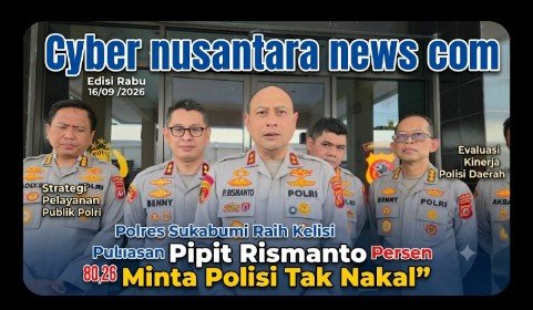 Polres Sukabumi Raih Kepuasan Publik 80,26 Persen, Pipit Rismanto Minta Polisi Tak Nakal